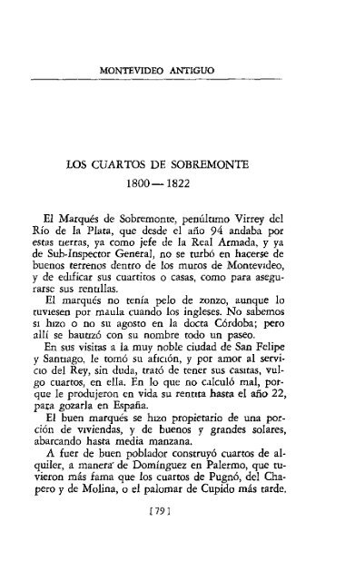 Montevideo Antiguo - Libros III y IV (Tomo II reedición 1957)