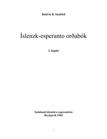 Orðabók - 98-a Universala Kongreso de Esperanto