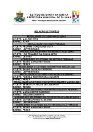 RELACAO TROFEUS - Prefeitura Municipal de Tijucas