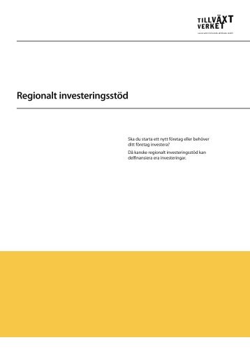 Regionalt investeringsstöd.pdf - Tillväxtverket