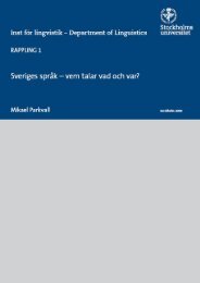 Sveriges språk - vem talar vad och var?