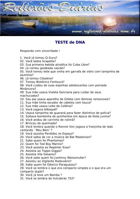 TESTE de DNA