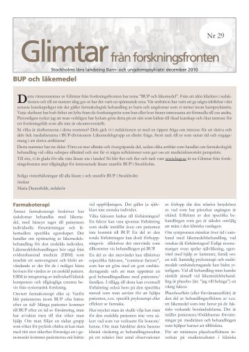 Glimtar från forskningsfronten nr. 29.pdf - BUP