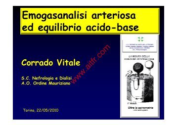 Emogasanalisi arteriosa ed equilibrio acido-base - AITFR