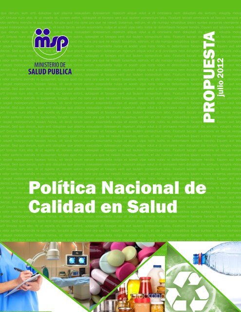 Política Nacional de Calidad en Salud - Ministerio de Salud Pública