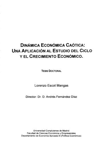 dinámica económica caótica - Biblioteca de la Universidad ...