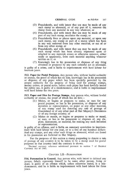 The Criminal Code Act 1899 - Ozcase Queensland Historical Legal ...