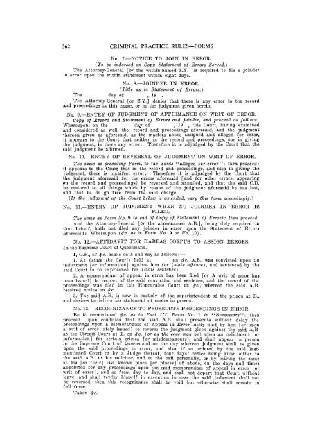 The Criminal Code Act 1899 - Ozcase Queensland Historical Legal ...