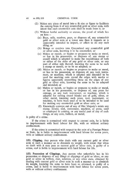 The Criminal Code Act 1899 - Ozcase Queensland Historical Legal ...