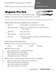 Magnets Pre-Test