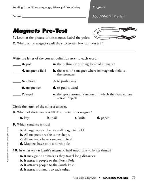 Magnets Pre-Test