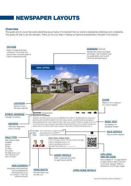 PUBLICATION BRAND GUIDELINES - Harcourts Brand Standards