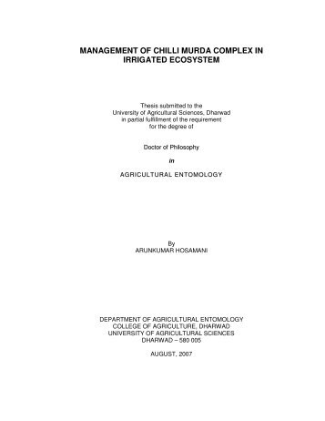 management of chilli murda complex in irrigated ecosystem