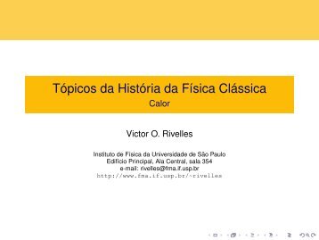 Tópicos da História da Física Clássica - Calor - USP