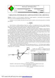 Variação da intensidade do campo magnético com a distância