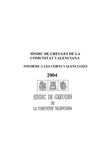 Informe I - Síndic de Greuges