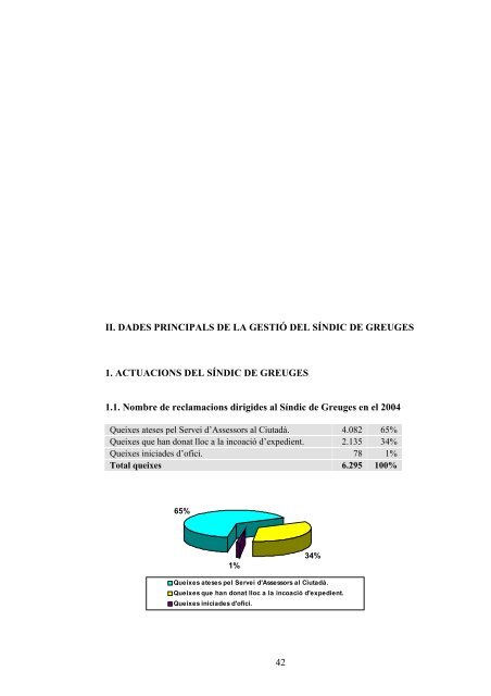 Informe I - Síndic de Greuges