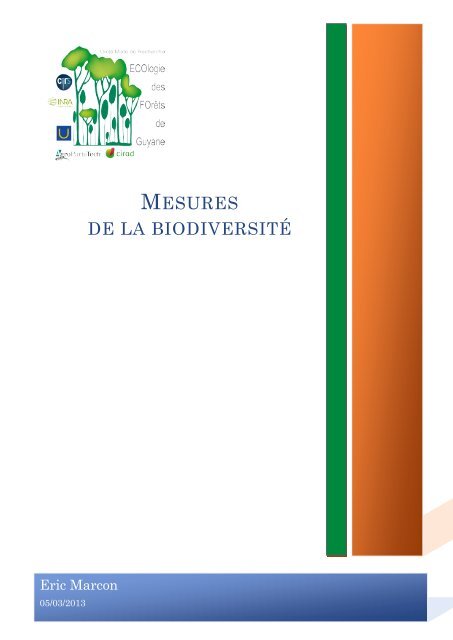 Mesures de la biodiversité - UMR EcoFoG