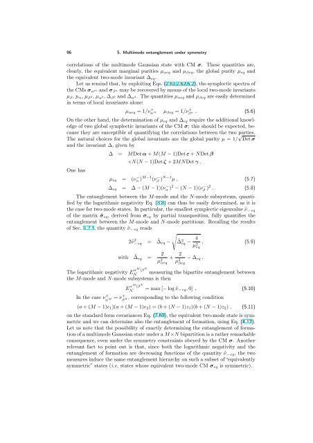ENTANGLEMENT OF GAUSSIAN STATES Gerardo Adesso