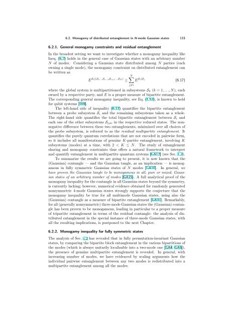 ENTANGLEMENT OF GAUSSIAN STATES Gerardo Adesso
