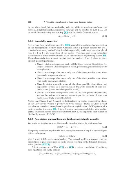 ENTANGLEMENT OF GAUSSIAN STATES Gerardo Adesso