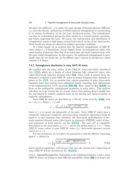 ENTANGLEMENT OF GAUSSIAN STATES Gerardo Adesso