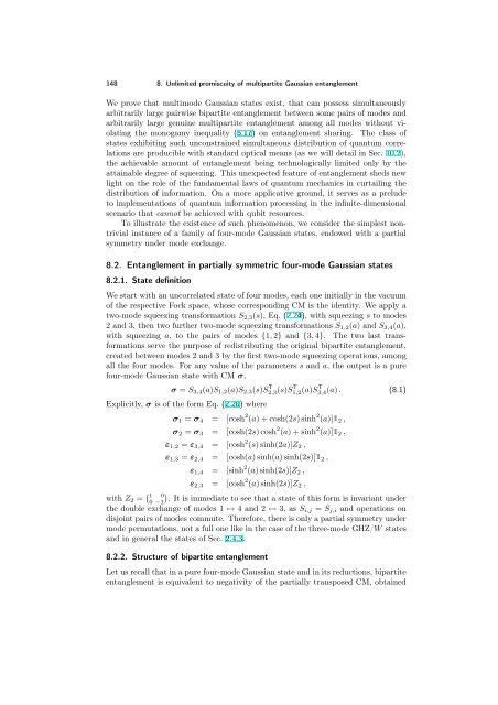 ENTANGLEMENT OF GAUSSIAN STATES Gerardo Adesso