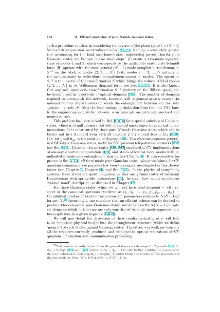 ENTANGLEMENT OF GAUSSIAN STATES Gerardo Adesso