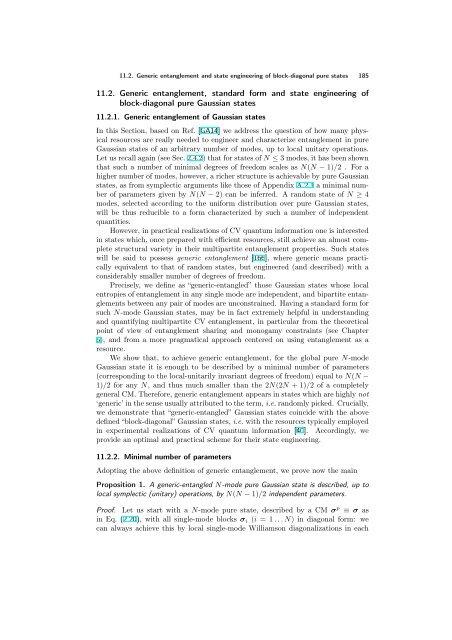 ENTANGLEMENT OF GAUSSIAN STATES Gerardo Adesso