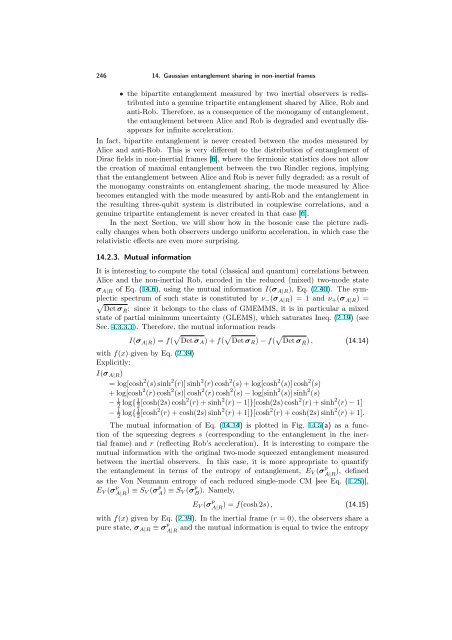 ENTANGLEMENT OF GAUSSIAN STATES Gerardo Adesso