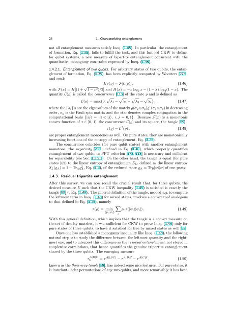 ENTANGLEMENT OF GAUSSIAN STATES Gerardo Adesso