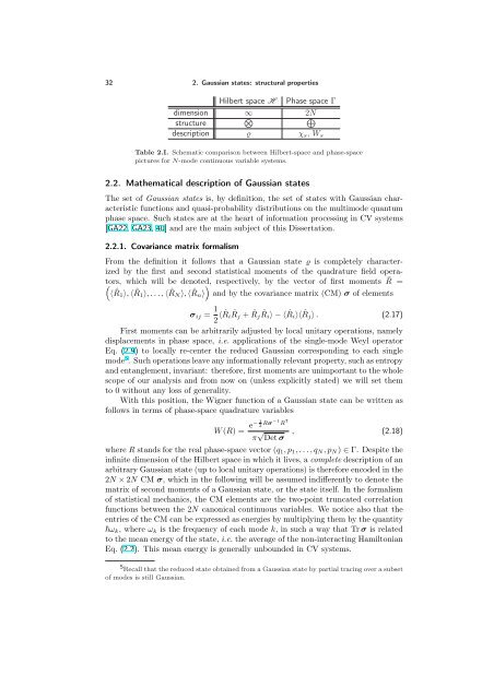 ENTANGLEMENT OF GAUSSIAN STATES Gerardo Adesso