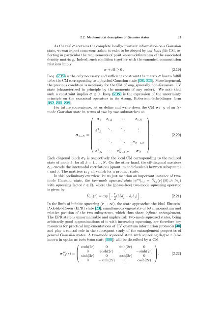 ENTANGLEMENT OF GAUSSIAN STATES Gerardo Adesso
