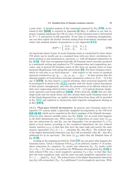 ENTANGLEMENT OF GAUSSIAN STATES Gerardo Adesso