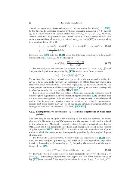 ENTANGLEMENT OF GAUSSIAN STATES Gerardo Adesso