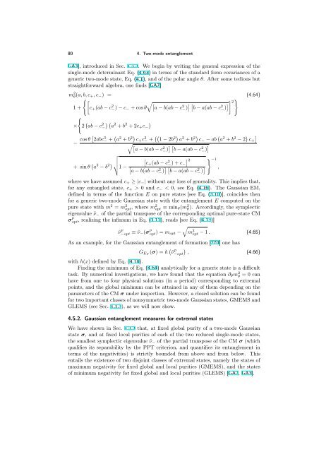ENTANGLEMENT OF GAUSSIAN STATES Gerardo Adesso