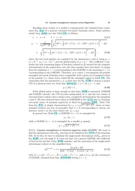 ENTANGLEMENT OF GAUSSIAN STATES Gerardo Adesso
