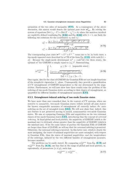 ENTANGLEMENT OF GAUSSIAN STATES Gerardo Adesso