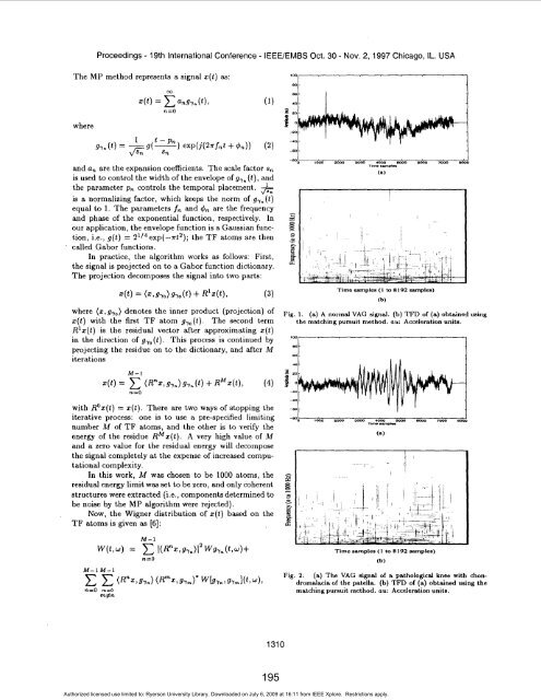 Signal Analysis Research (SAR) Group - RNet - Ryerson University