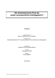 Die Schweizerische Post als sozial verantwortliche ... - Org-Portal.org