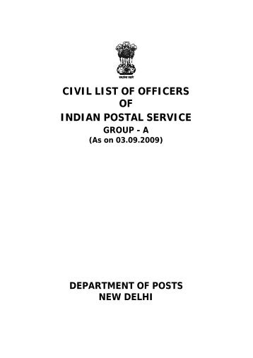 civil list of officers.pmd - India Post