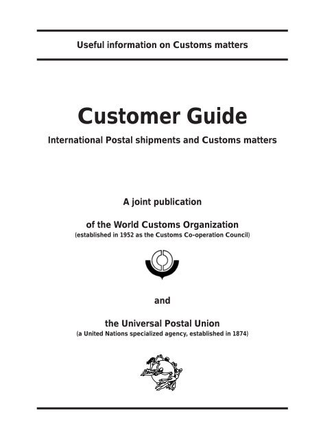 Customer Guide - International Postal shipments and ... - India Post