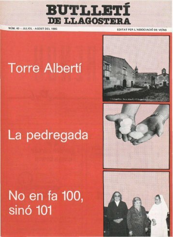 Juliol 1985 - Arxiu - Ajuntament de Llagostera