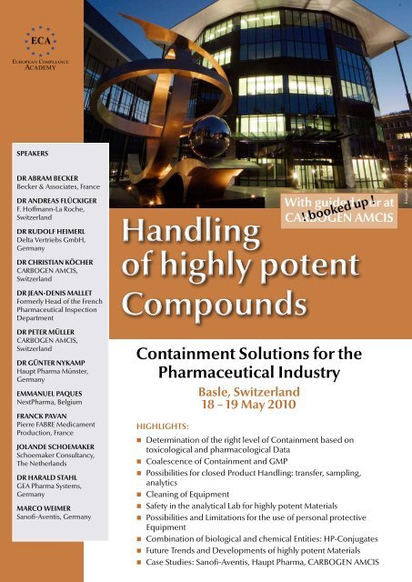 Handling of highly potent Compounds Handling of highly potent ...