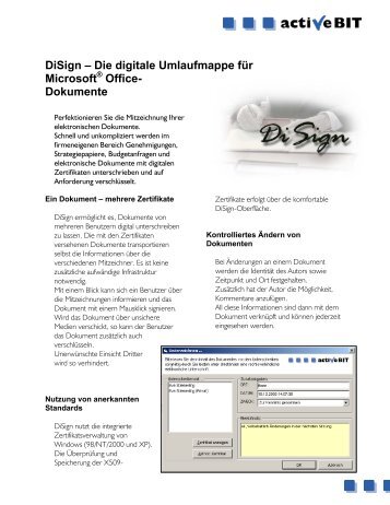 DiSign – Die digitale Umlaufmappe für Microsoft® Office - active BIT