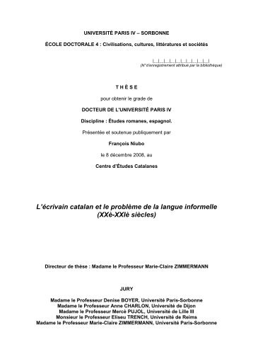 L'écrivain catalan et le problème de la langue informelle (XXè-XXIè ...