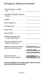 Handbook EL-814 - Postal Employee's Guide to Safety - National ...