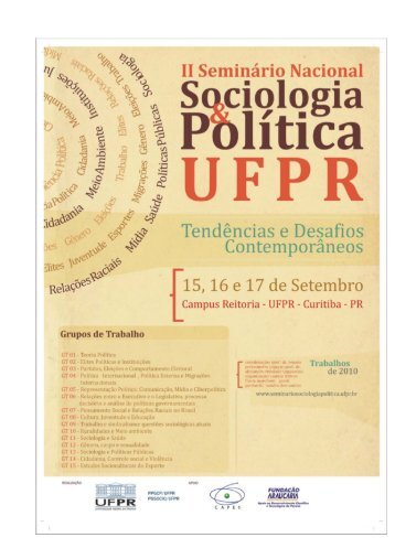PPGSOCIO/UFPR - Seminário Nacional Sociologia & Política ...