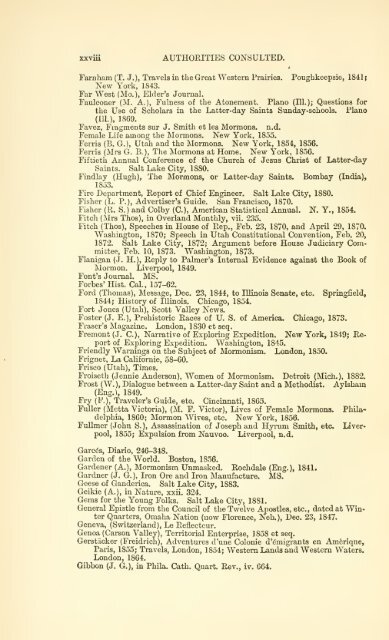 History of Utah, 1540-1886 - Brigham Young University
