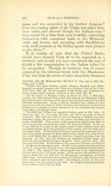 History of Utah, 1540-1886 - Brigham Young University